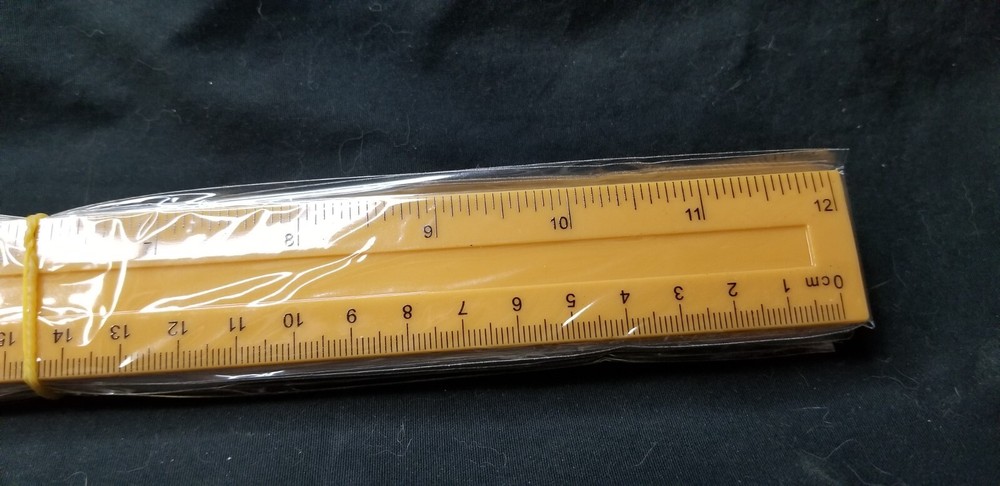 Yellow Plastic Ruler Standard & Metric 10 Pack