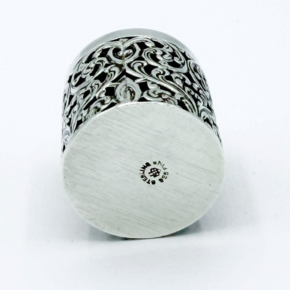 Antique Unger Bros Sterling Chatelaine Thimble Holder/Case Monogrammed #1104