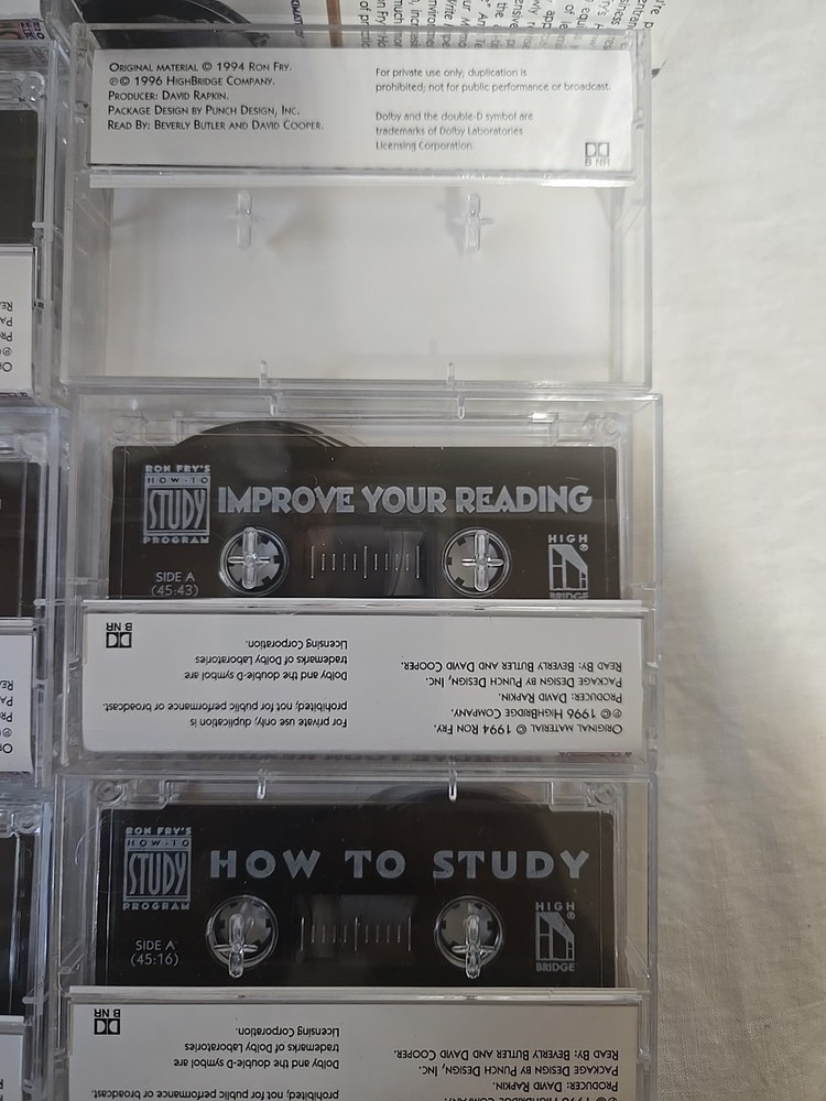 Ron Fry's How to Study Program 6- Audio Cassette Tapes Study Course