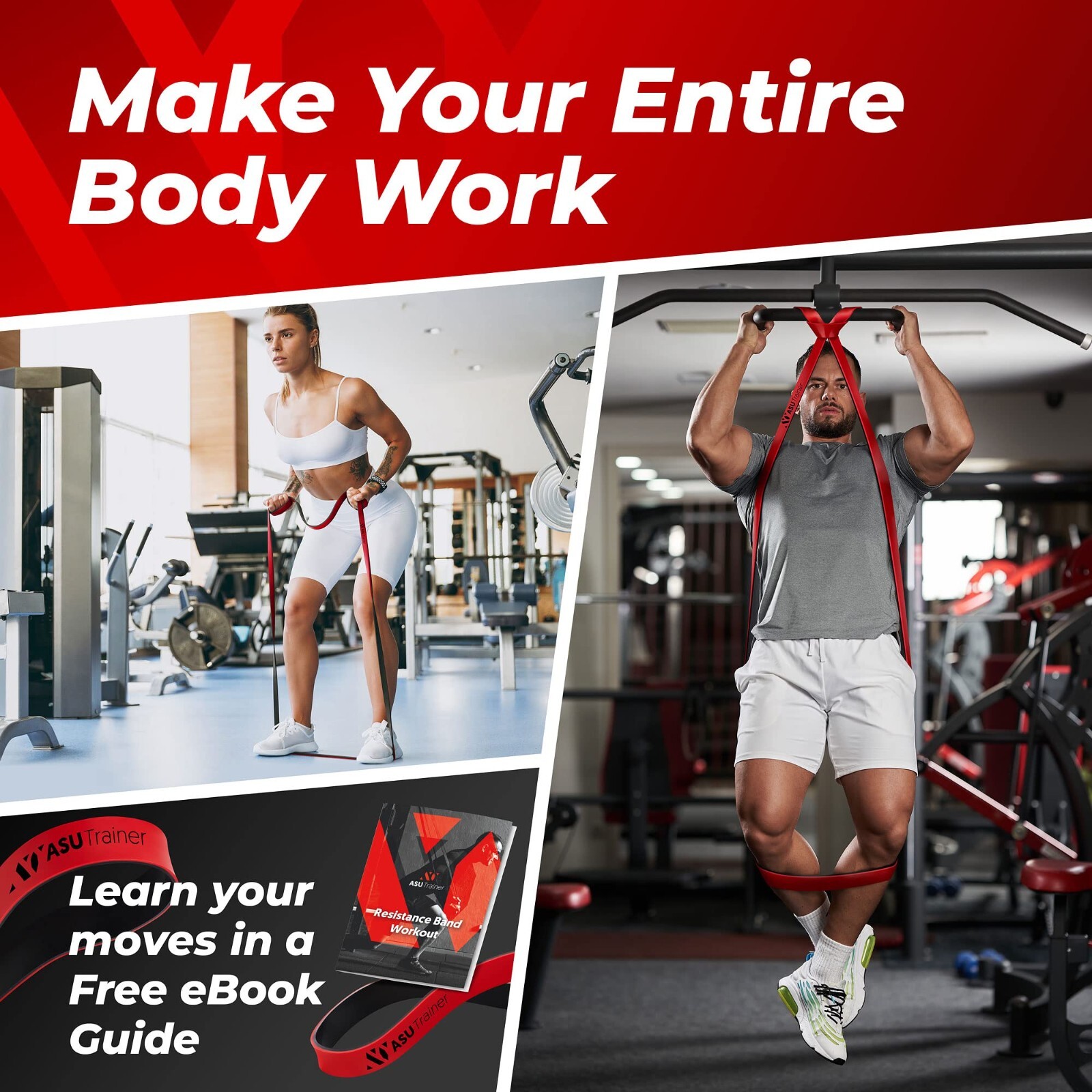 Set of 4 Pull Up Assistance Bands, Resistance Bands for Working Out, Exercise