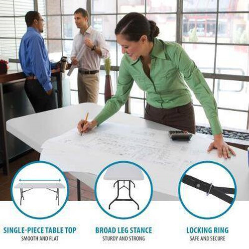 Lifetime 22901 6' White Granite Folding Table