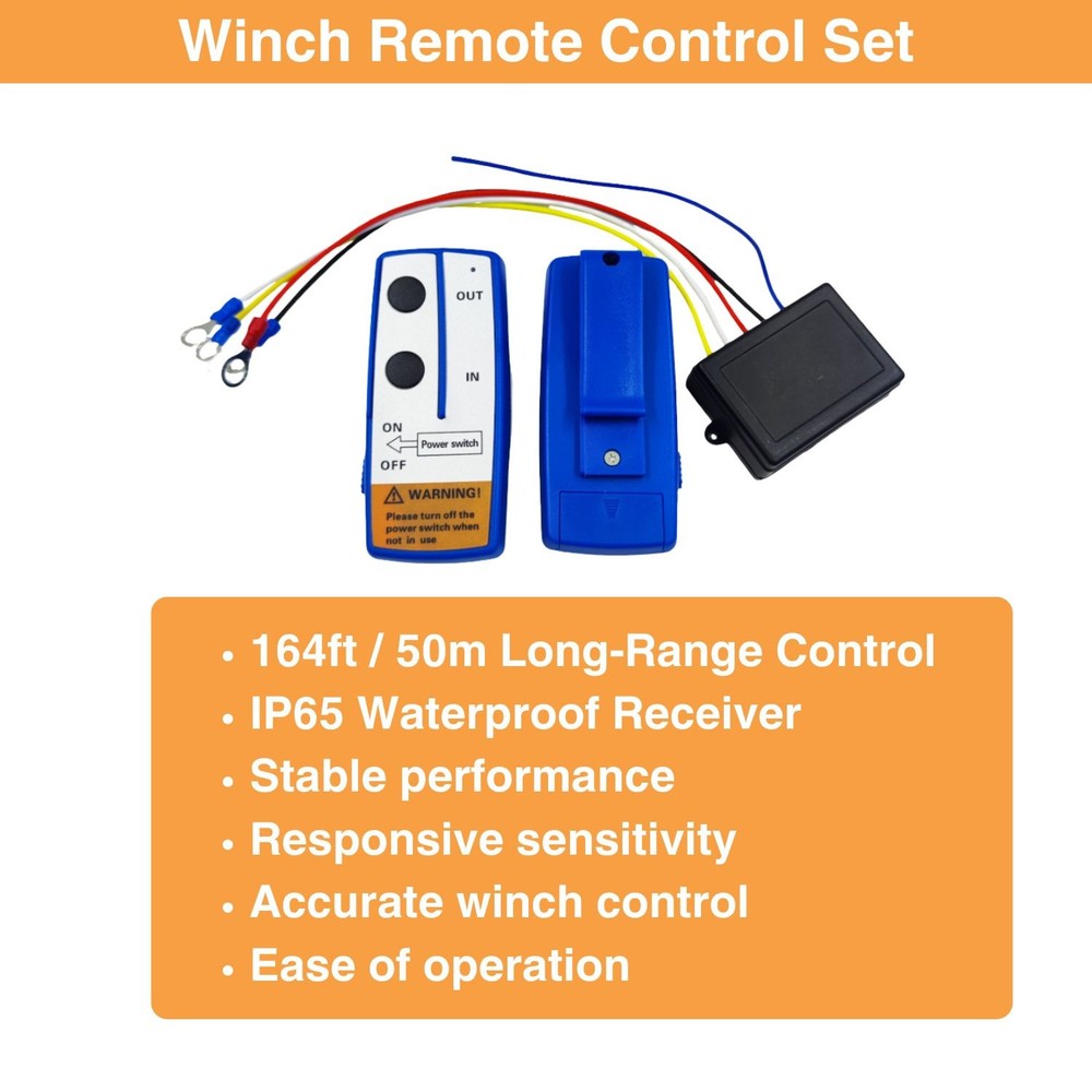 12V 500A Heavy-Duty Winch Solenoid Relay Control Box Wireless Remote Controller