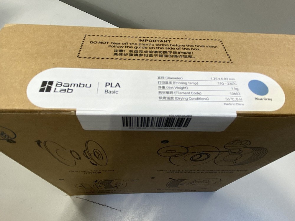 Bambu PLA Basic 1.75/33mm Blue Gray 10602