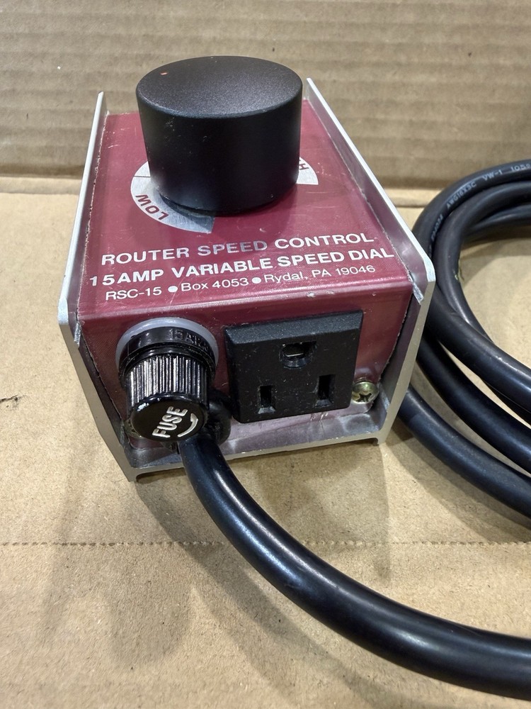 Router Speed Control ~ RSC-15 ~ 15A Variable Speed Dial ~ 120V Corded