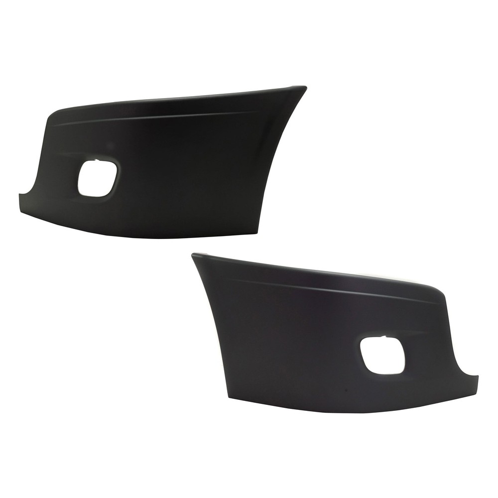 For 2008-2017 ascadia Bumper End Front Black Plastic SET PAIR