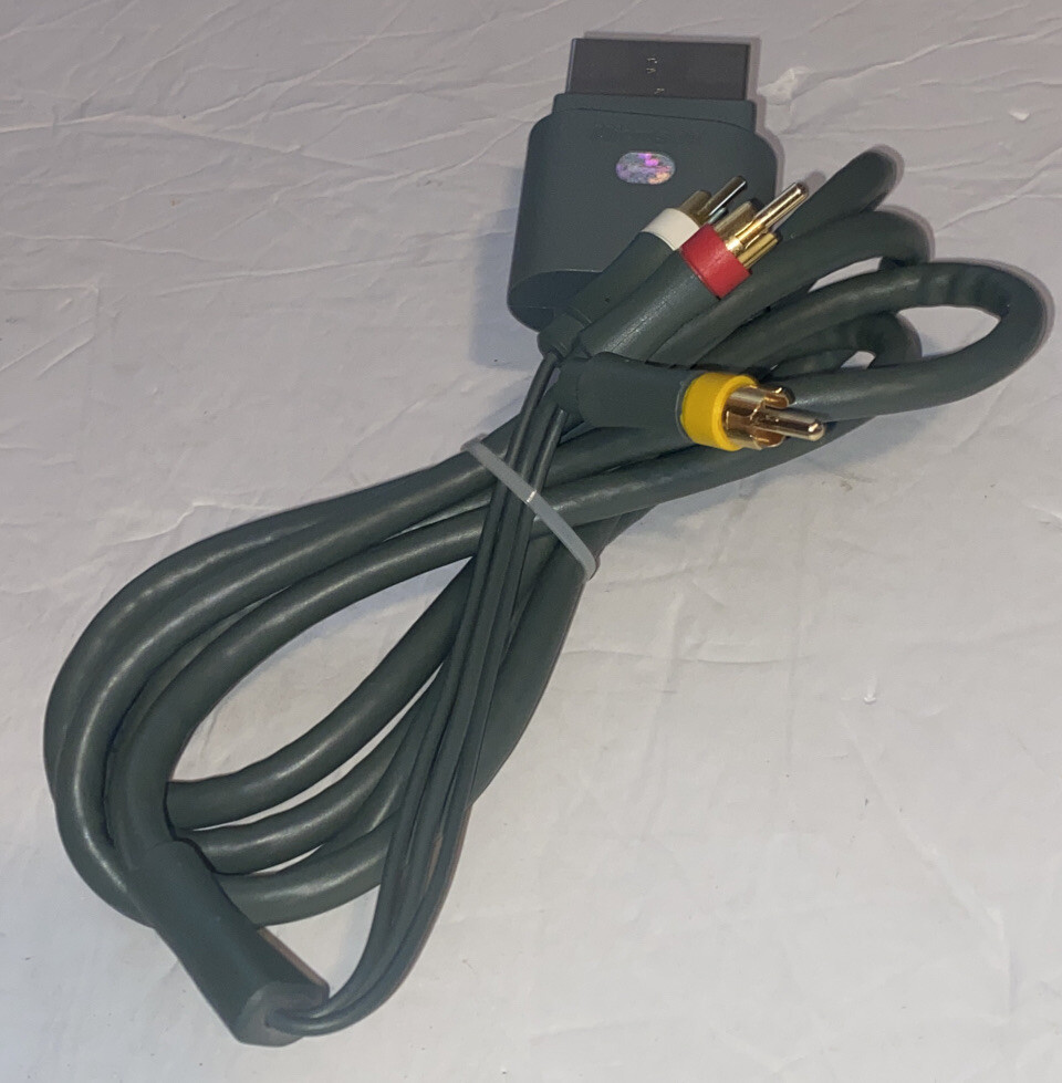 Official Microsoft Xbox 360 Audio Video Composite AV Cable Cord Authentic