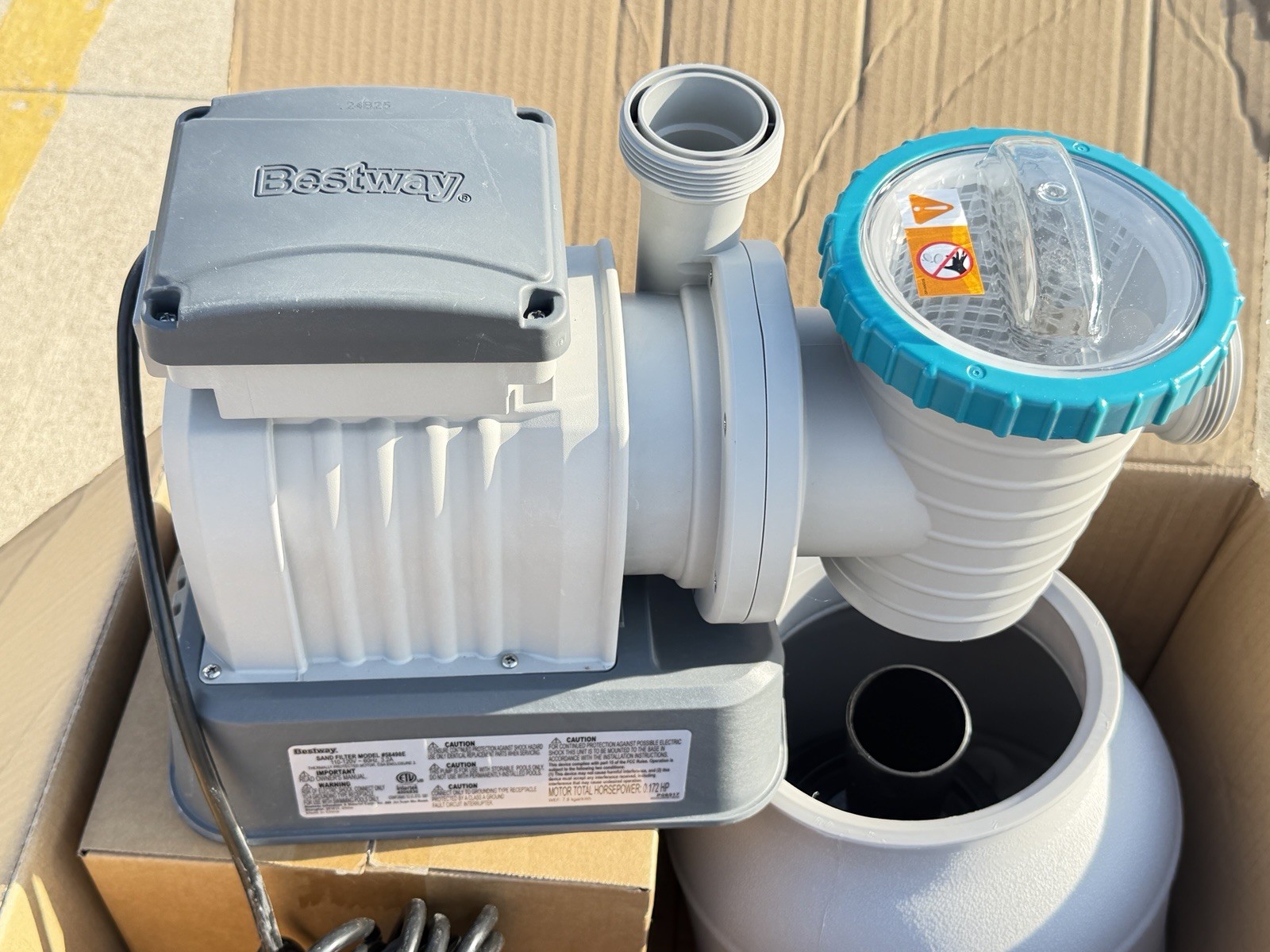 Used Bestway 58498e 1500Gallon Sand Filter PumpFor Above Ground Swimming