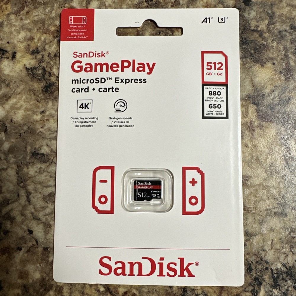New SanDisk GamePlay MicroSD 512GB