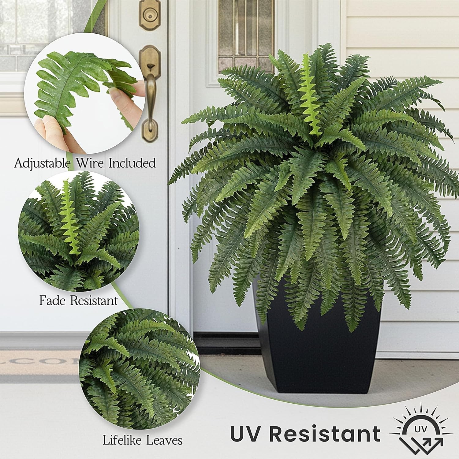 Outdoor Silk Ferns - Eco-Friendly, UV Resistant