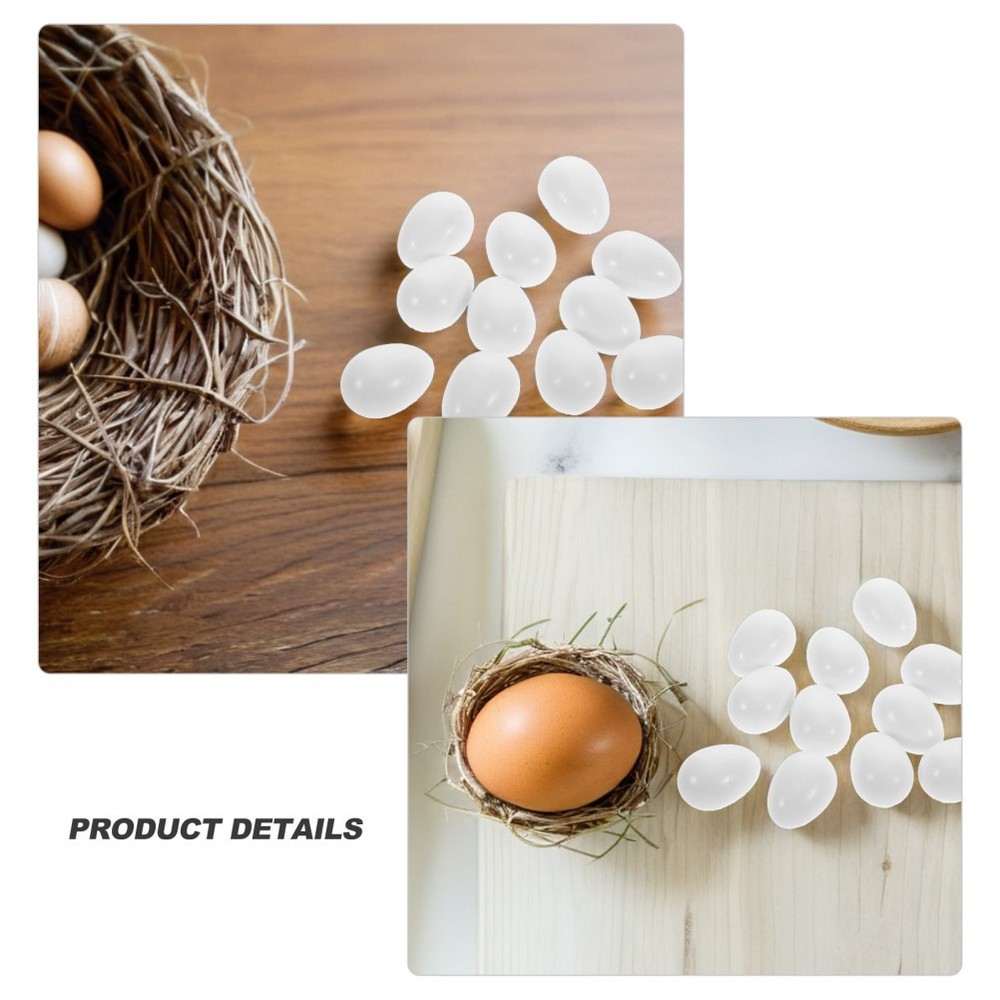 20 Pcs Parrot Egg Attracting Device Artificial Fake Eggs for Decor