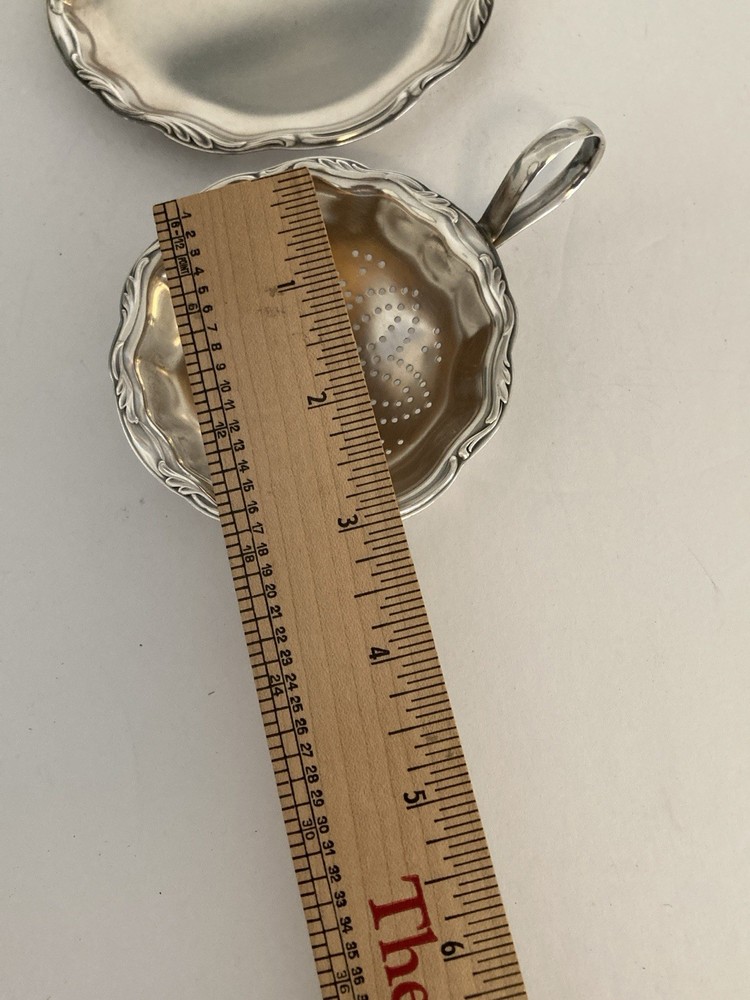 Vintage WMF Silver Plated Tea Pierced Strainer German Tableware Under Plate