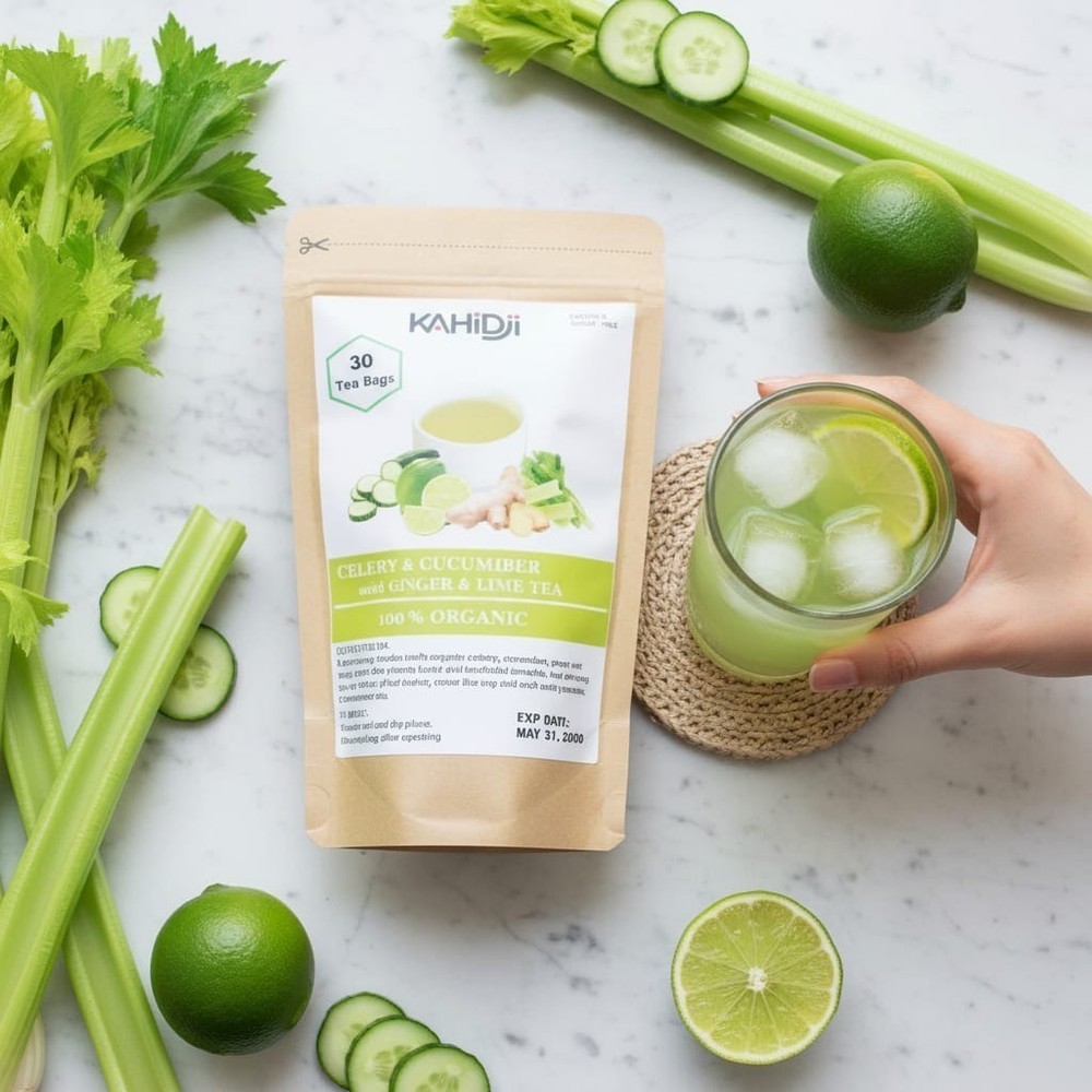 CELERY & CUCUMBER  with GINGER & LIME  - 30 tea bags
