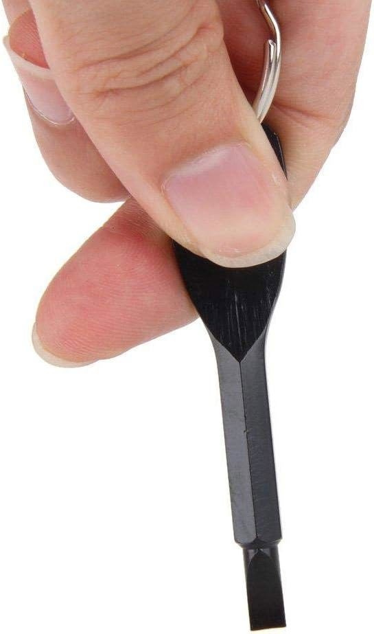 4 Set(8Pcs) EDC Mini Keychain Screwdriver Set Phillips Flat Head Portable Tools