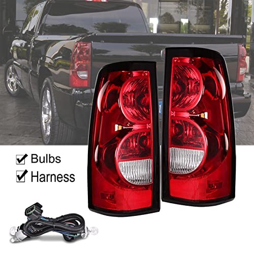 Headlights Tail Lights Assembly Combo Chrome Amber Side Headlight w/Taillight