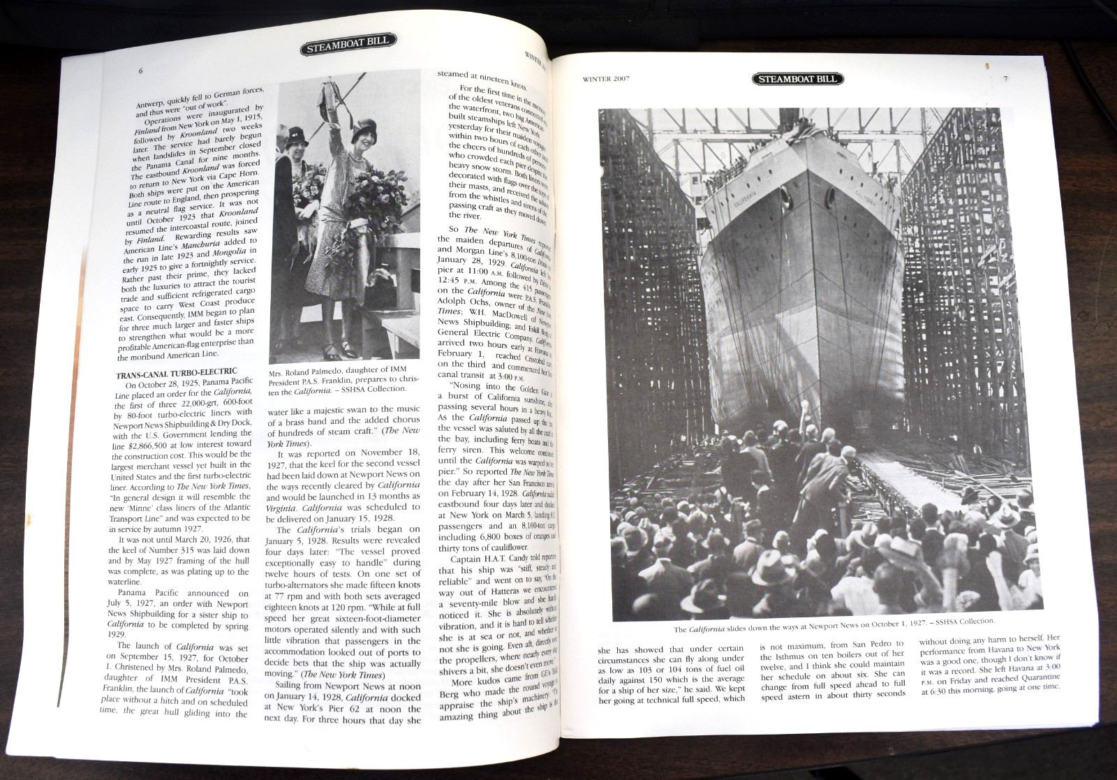 2007 Steamboat Bill Winter #264 Journal of The Historical Society of America