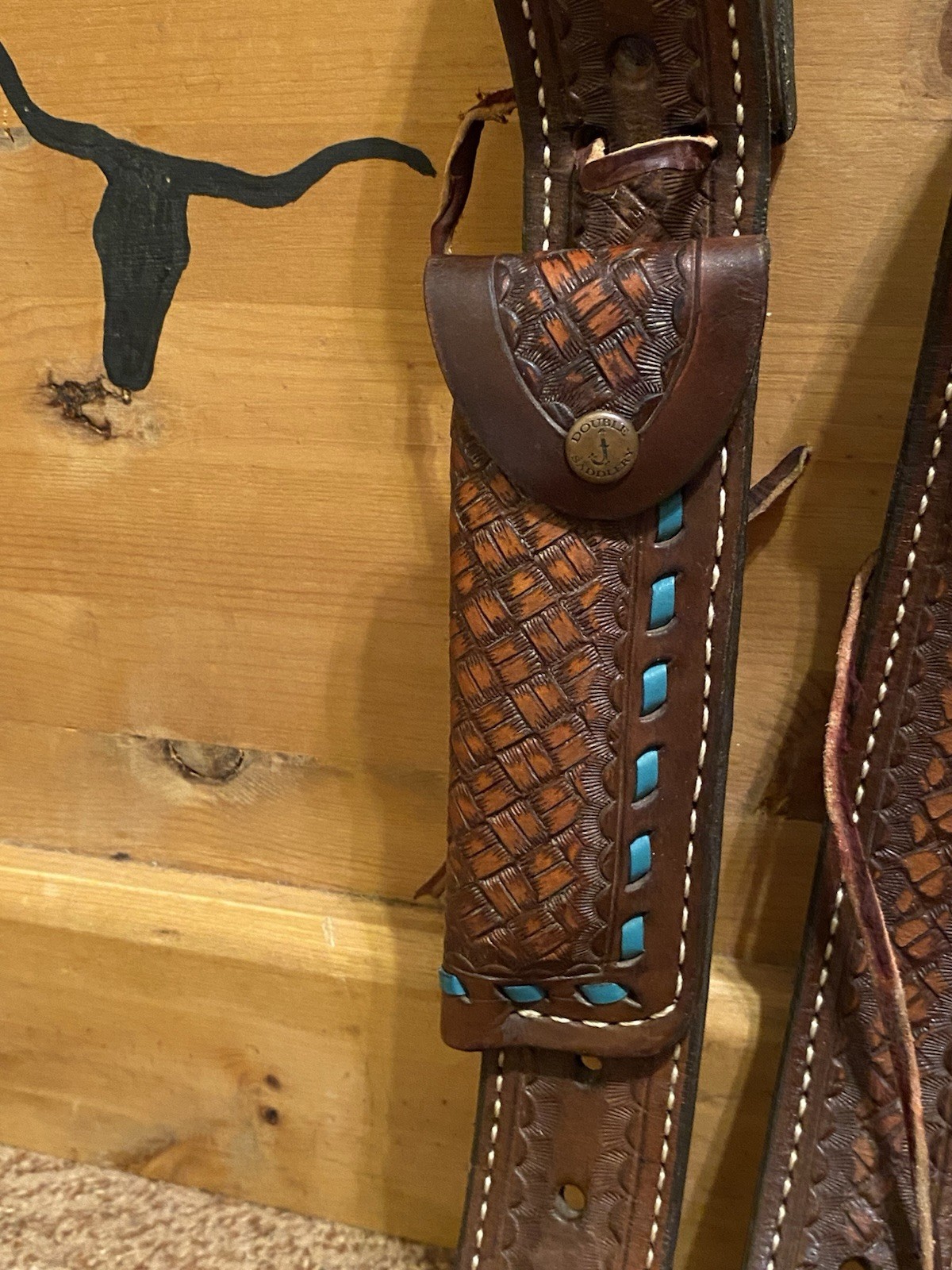 Double J Saddlery Western Saddle Back Billets + Flank Cinch BuckstitchHolder USA