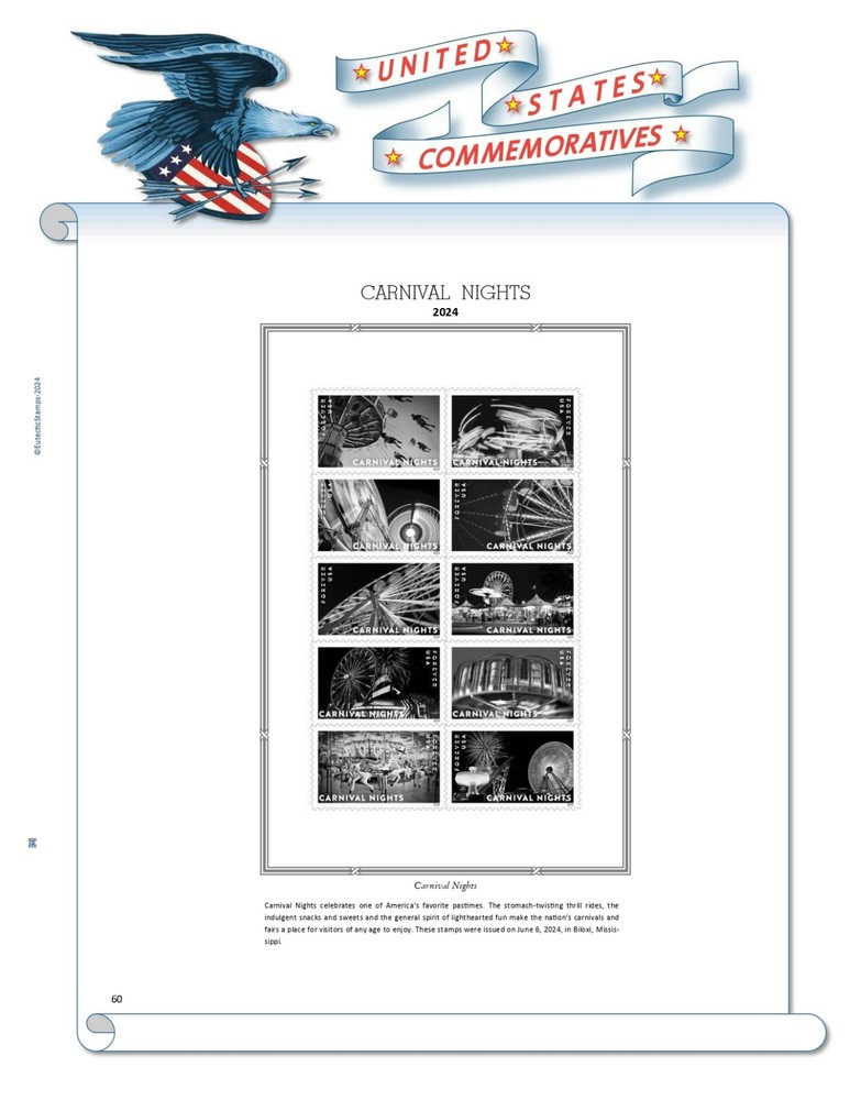 2024 U.S. Commemorative Singles SIMPLIFIED Supplement (White Ace Alternative)