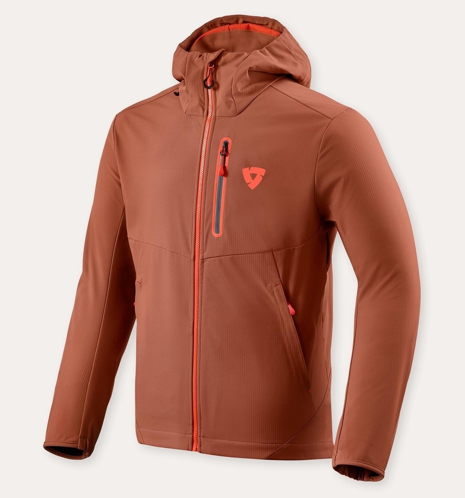 REV'IT JERRY WINDPROOF SOFTSHELL CASUAL LIGHT JACKET BURGUNDY RED SIZE L