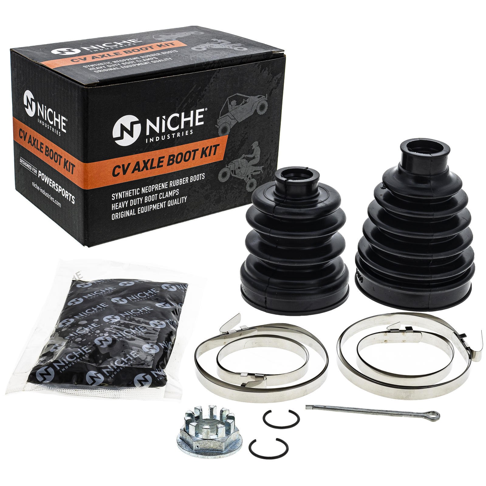 NICHE Front CV Axle Boot Kit for Honda Rancher 420 Foreman Rubicon 500