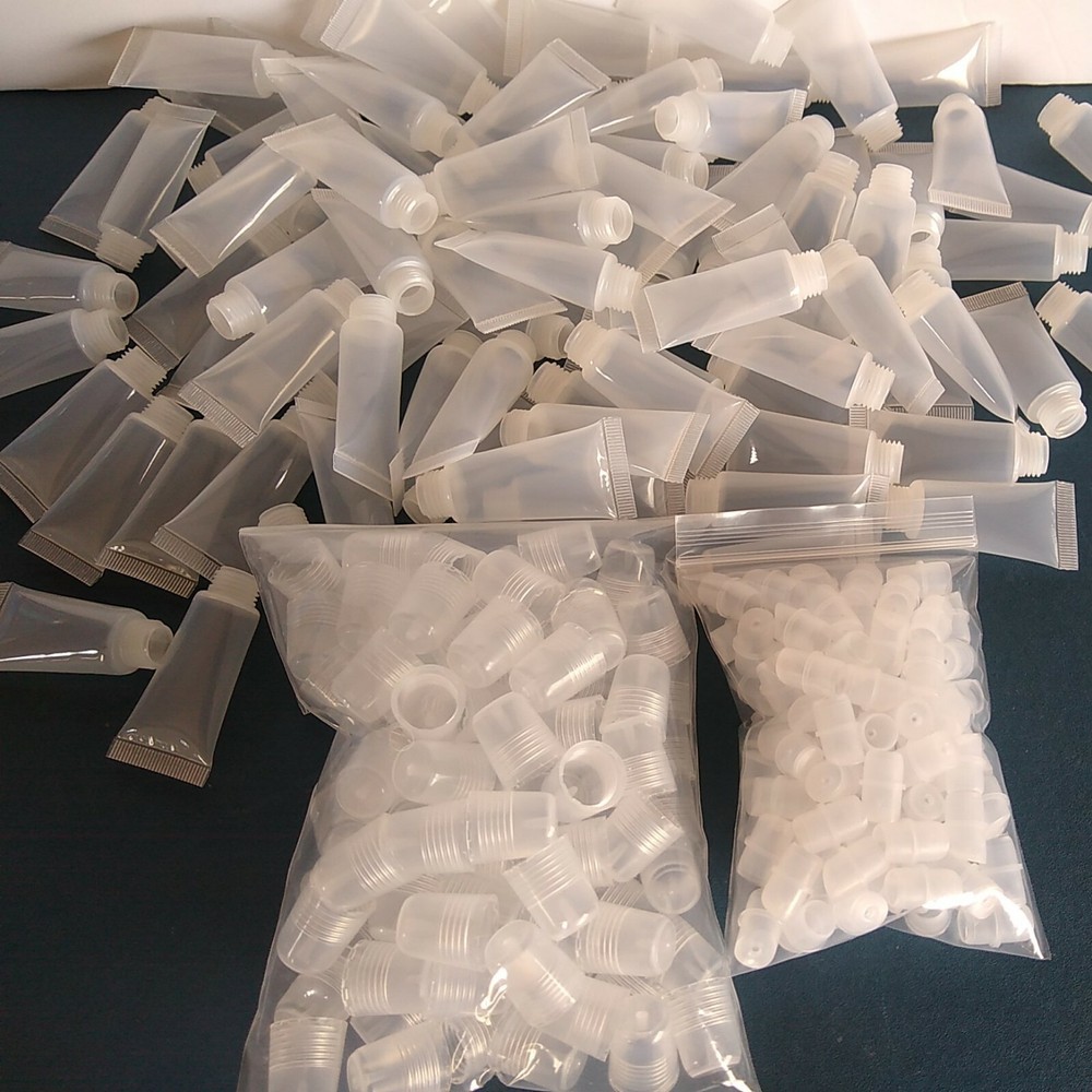 Empty Lipbalm Cosmetic Tubes Clear (90) 5 ML Refillable Plastic Containers