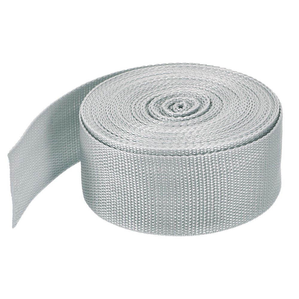 Lightweight Polypropylene Webbing Strap 5cm 10 Yard Light Grey