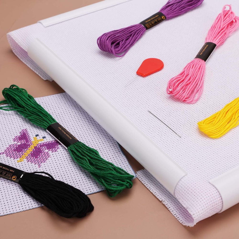 3 Pack Square Embroidery Hoops, Plastic Cross-Stitch Hoops, Plastic Clip Fram...