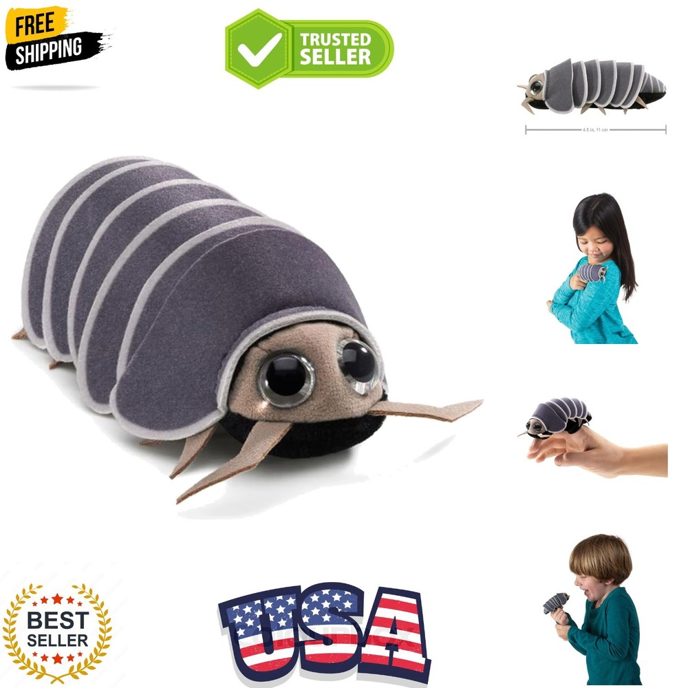 Mini Roly Poly Finger Puppet, Gray