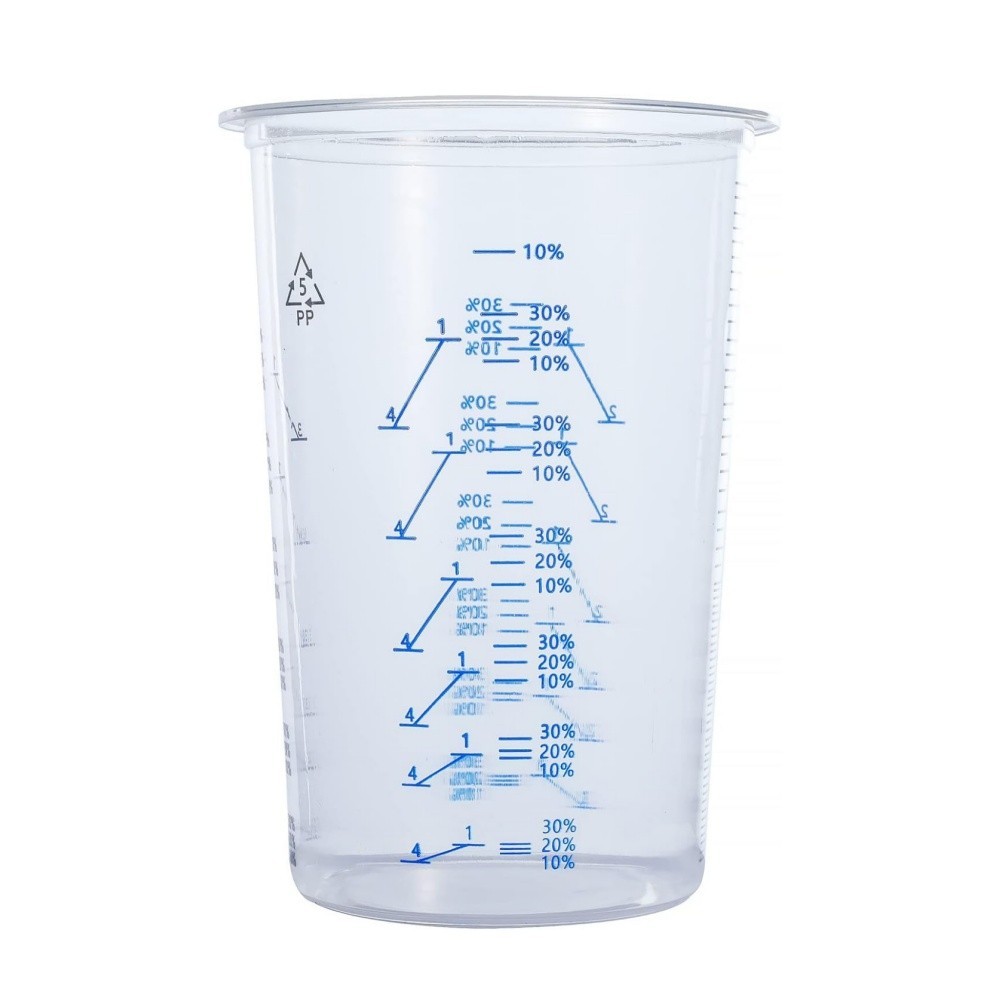 32oz.(1000ml) Disposable Flexible Clear Graduated Plastic Mixing Cups