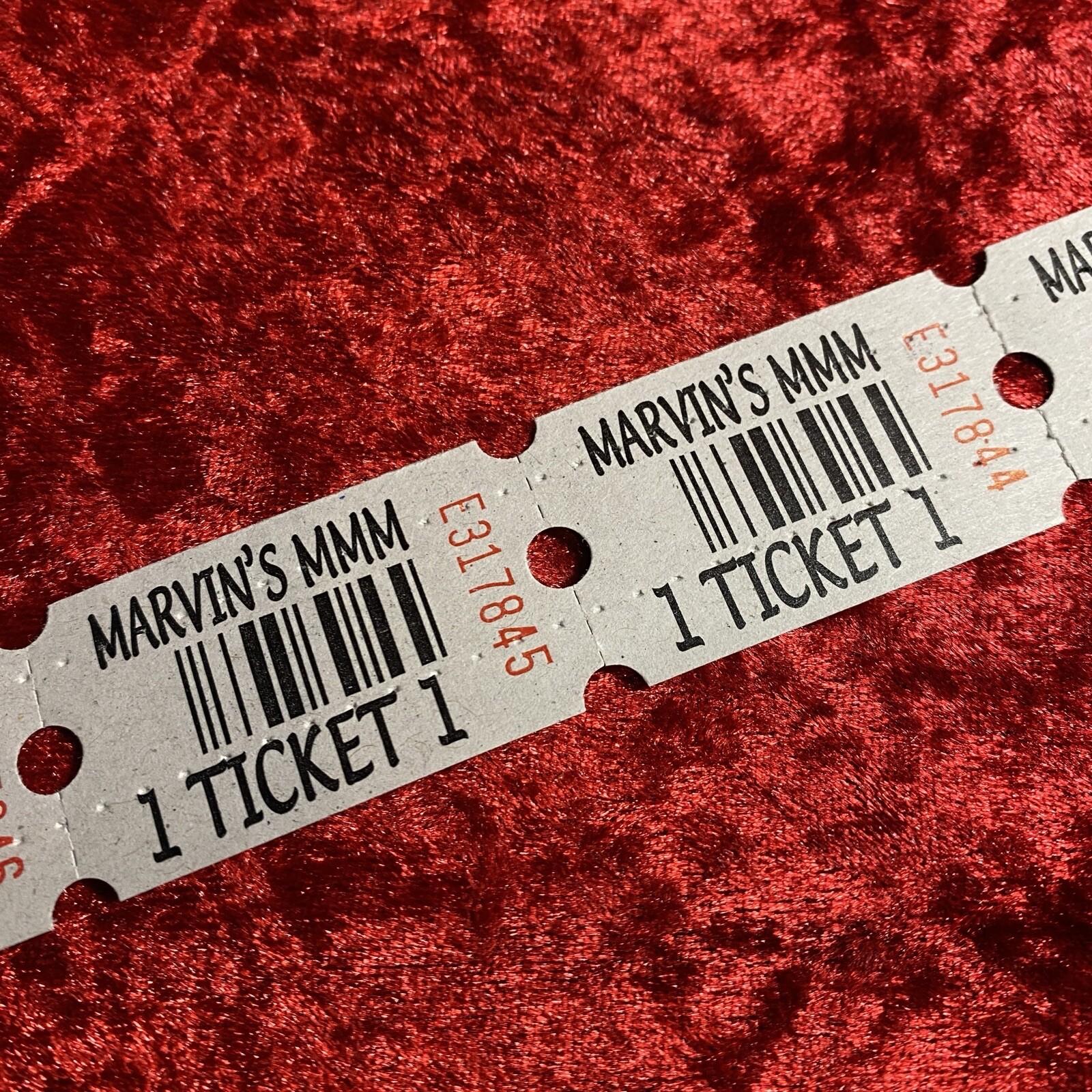 Strip of 5 Marvin’s Marvelous Mechanical Museum Arcade Tickets - Tally Hall