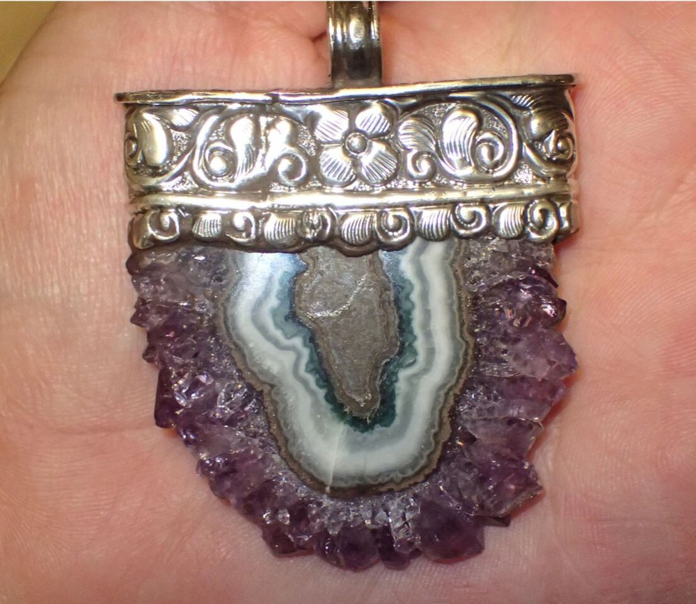 Purple Amethyst Crystal Pendant