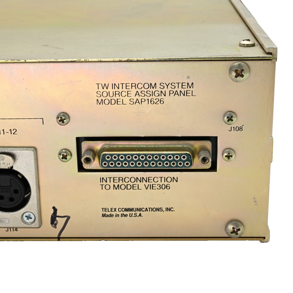 RTS Systems SAP1626 TW Intercom System Source Assign Panel