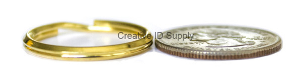 LOT OF 100 pcs KEY CHAIN SPLIT RING 1" (24mm) ~ GOLD