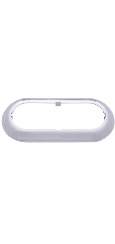 2pcs 6" Oval Snap On Chrome Bezels 2 Pack.