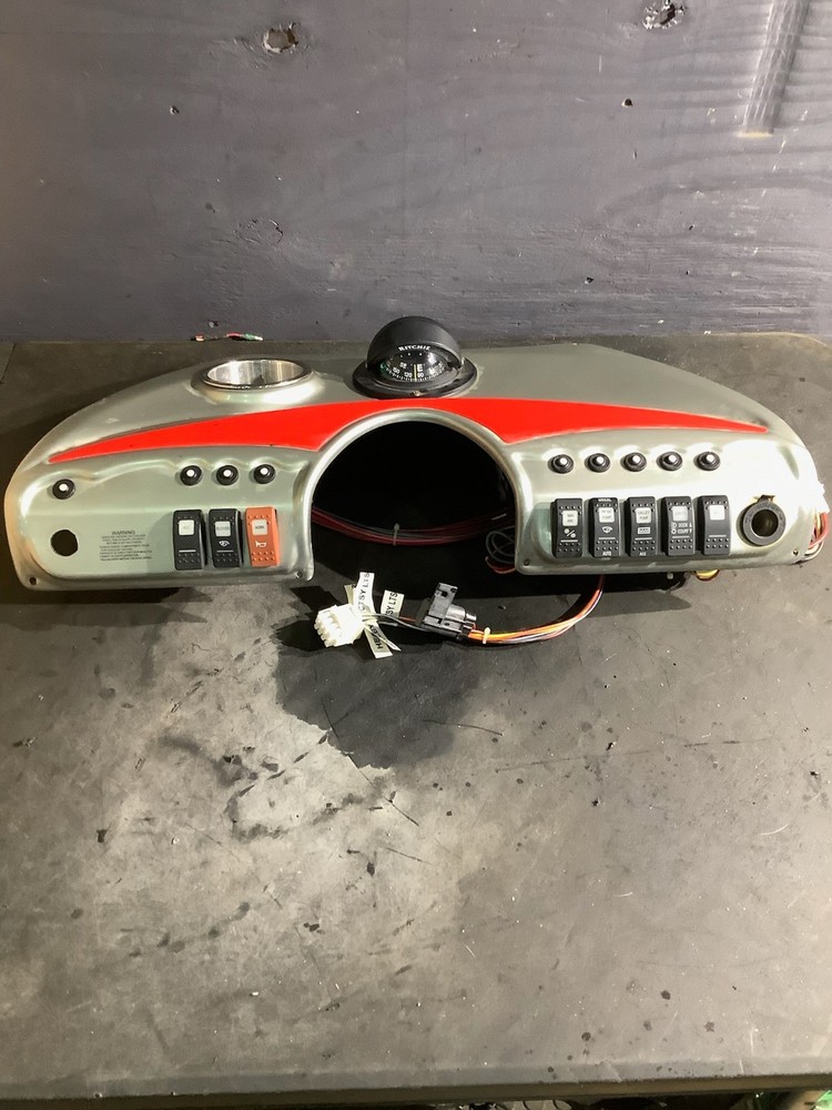 Azure Boat Dash Switch Panel Assy. + Ritchie F-50 Explorer Flush-Mount Compass