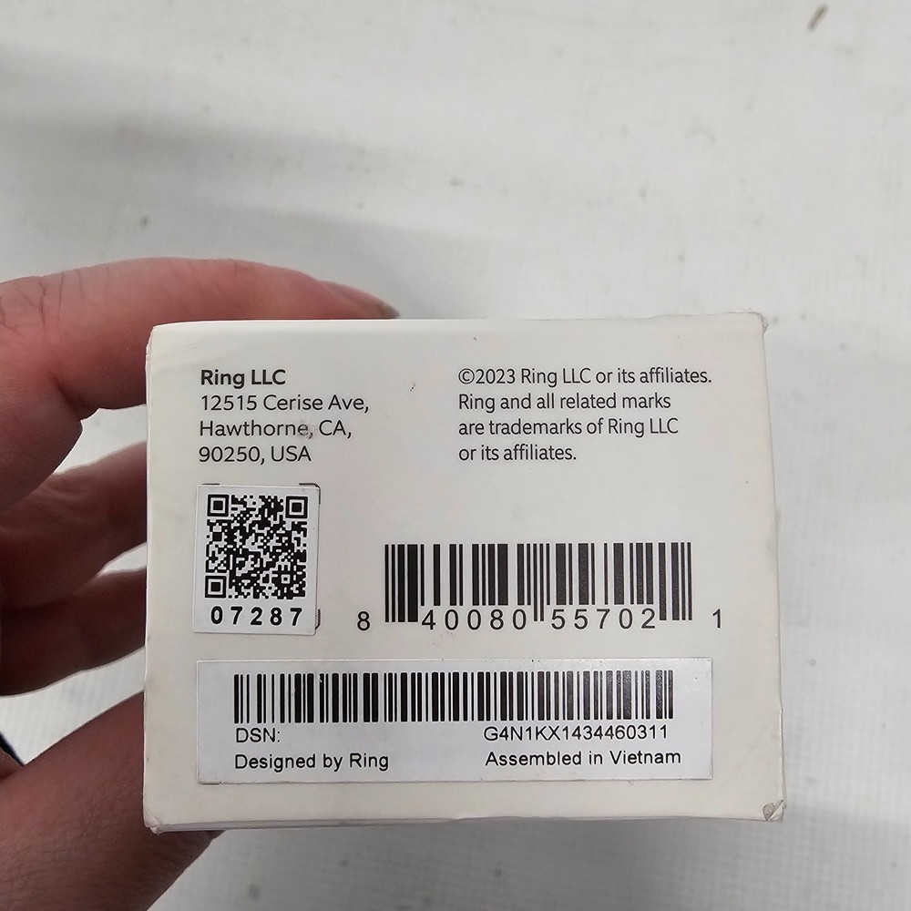 Ring Video Doorbell Wired Black Two-Way Talk (open box missing tool)