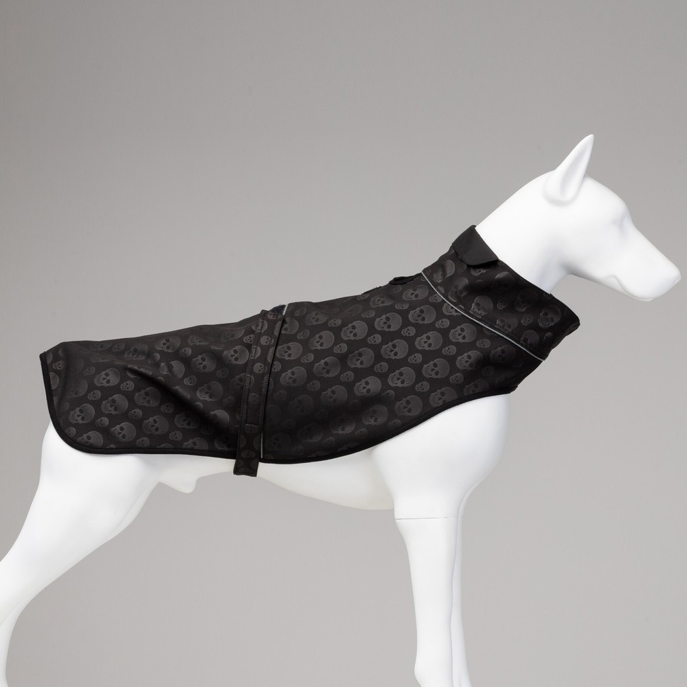 DOG SOFTSHELL BLACK SKULL RAINCOAT