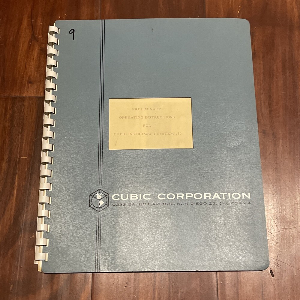 Cubic Instrument System 150 Operating Instructions Manual Com/OP IS150-1