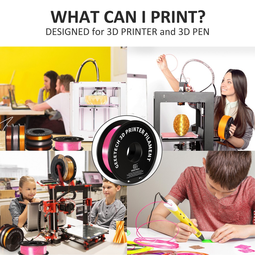 Geeetech Silk PLA 3D Printer Filament 1.75mm 1KG Multicolor For FDM 3D Printer
