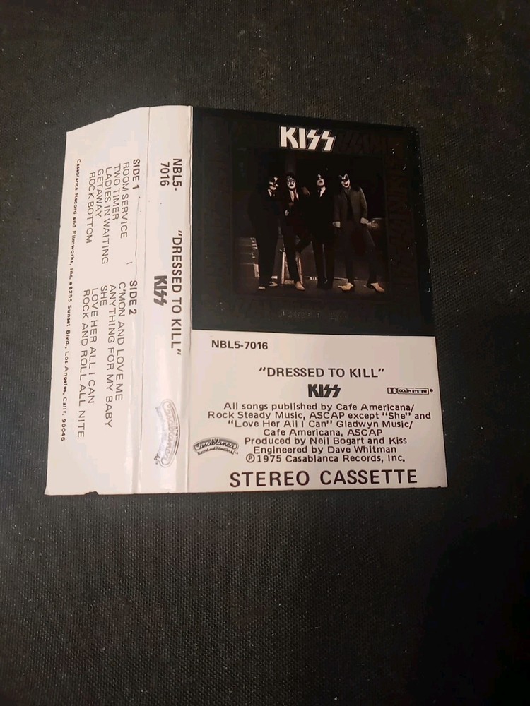 KISS DRESSED TO KILL EMPTY CASSETTE CASE CASABLANCA 1975
