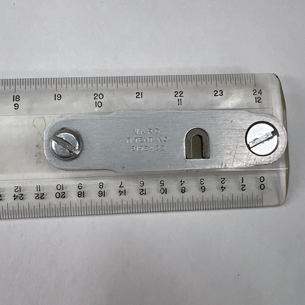 Vintage Bruning Drafting 12-1/2" Machine Scale Ruler Clear Plastic Half Size 32