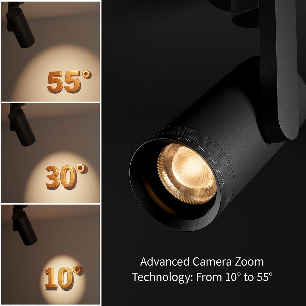 Aisilan 12W LED Zoomable Ceiling Spotlight, Dimmable Surface Mount Adjustable...