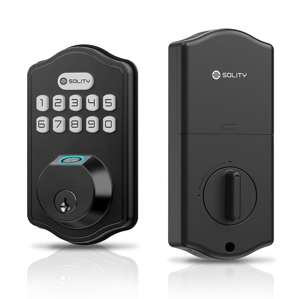 Solity Smart Digital Electronic Deadbolt Door Lock, Keyless Entry, Auto Lock,...