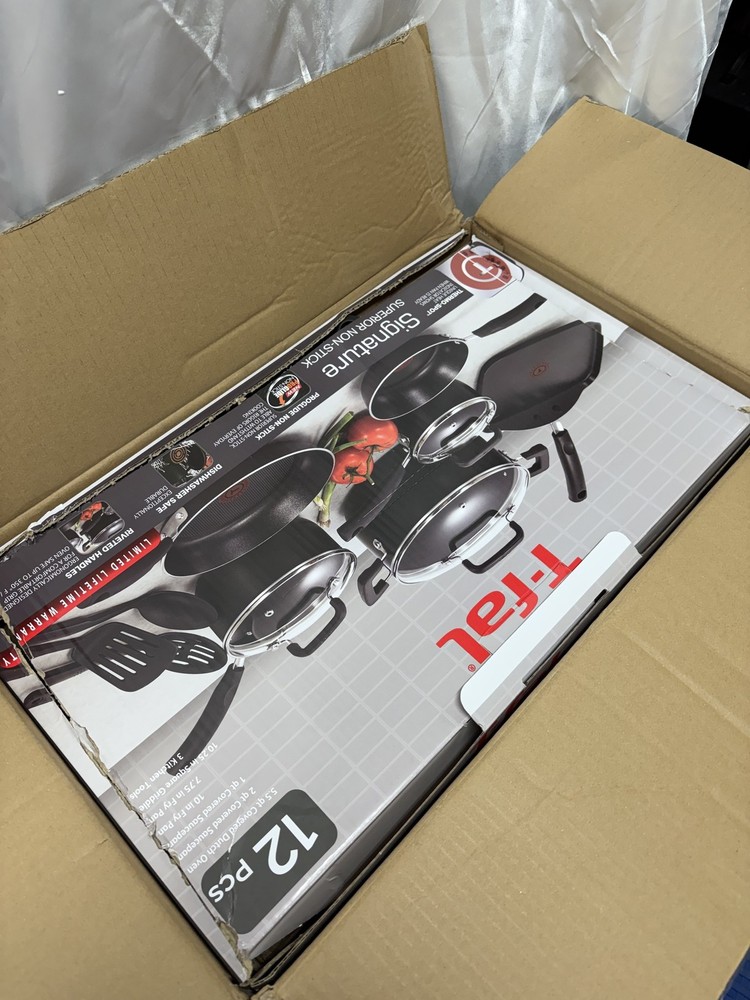 T-fal Nonstick Cookware Set 12pc Kitchen Pots Pans Set