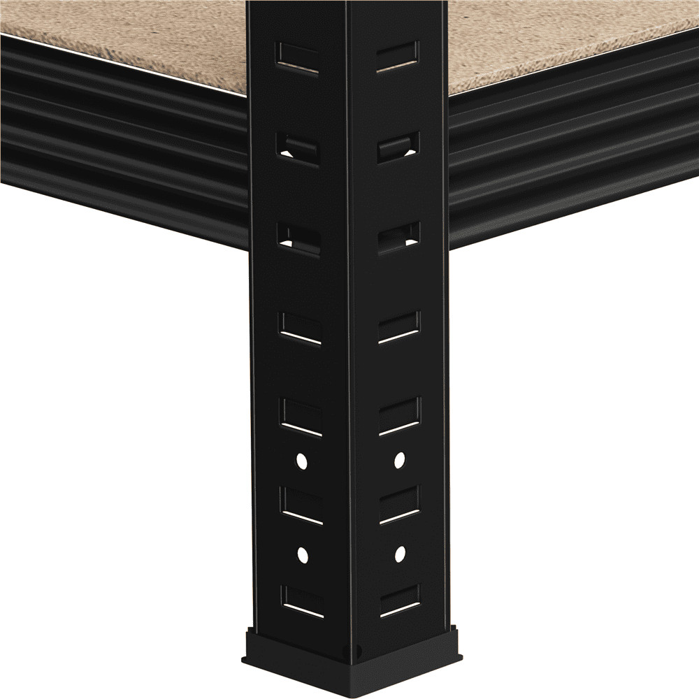 5-Tier Metal Boltless & Adjustable Storage Rack, Black