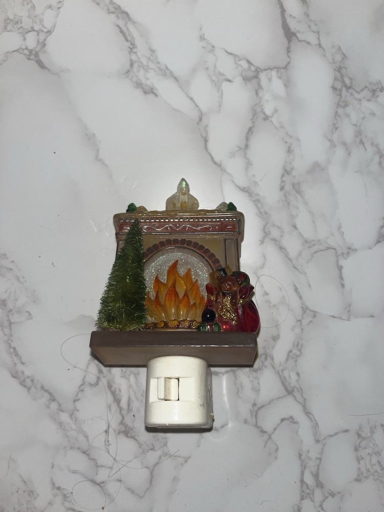 Vtg Fireplace Nightlight (tested, Working)