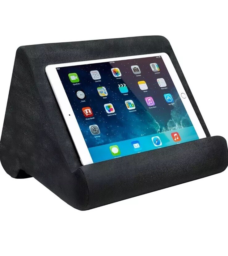 Ontel Pillow Pad Ultra Multi-Angle Soft Tablet Stand, Gray - Comfortable Angled