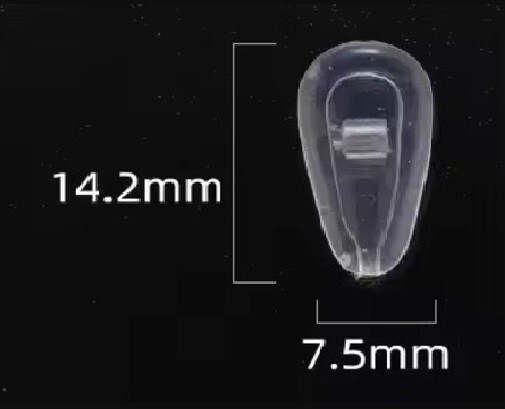 4 Pcs Soft Nose Pads Push in Silicone Air Chamber Anti Slip Eyeglasses