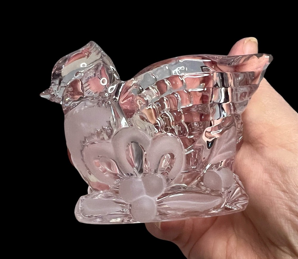 Gorham Crystal Cardinal Candleholder Holiday Traditions