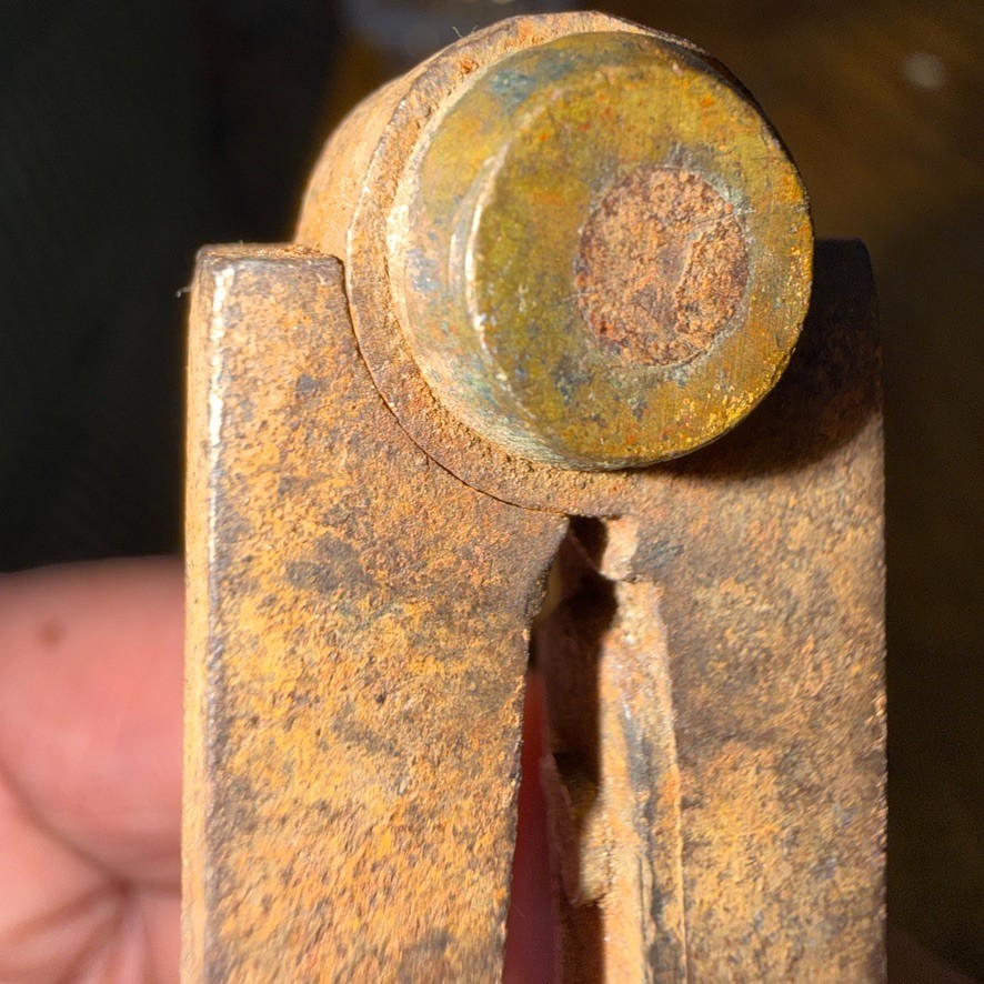 Antq 19thC 8" Blacksmith Forged Iron Wing Divider Compass - Drafting Tool