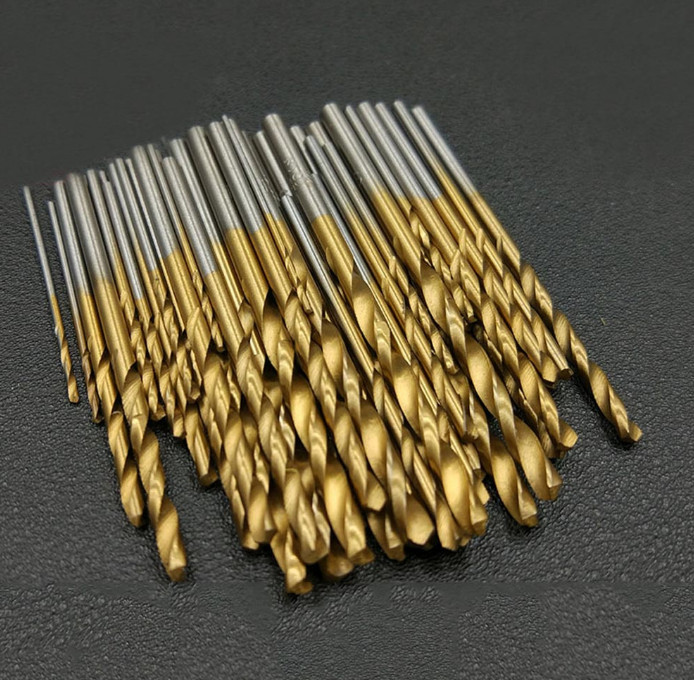 50Pcs/Set Mini Twist Drill Bits Set HSS Drill Mini Micro Round Shank Wood Tools
